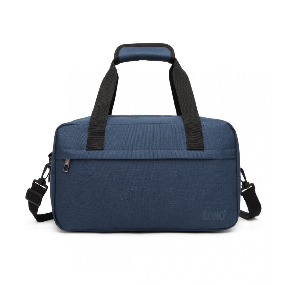 E1960S - KONO LIGHTWEIGHT MULTI PURPOSE UNISEX SPORTS TRAVEL DUFFEL BAG - NAVY