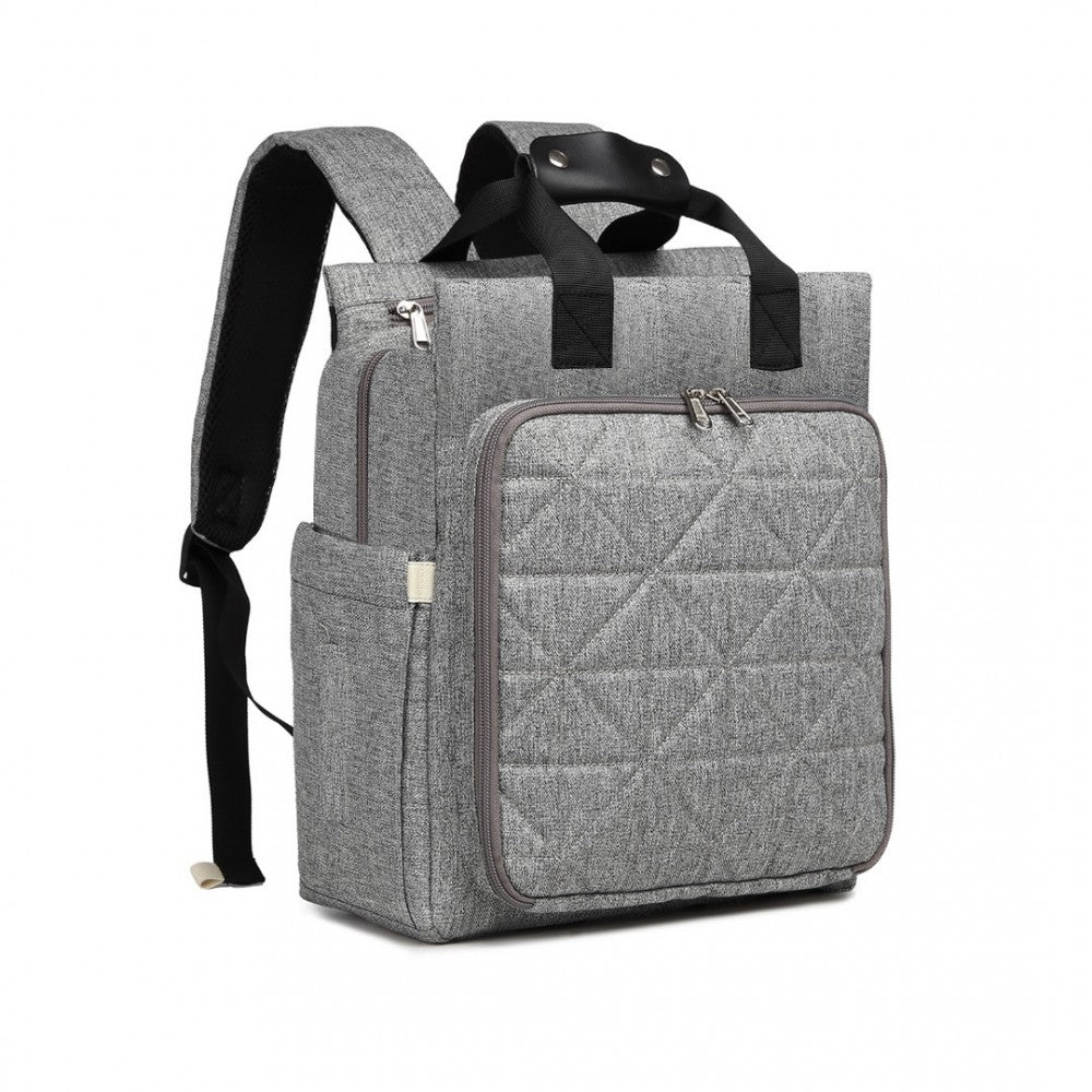 EM2105 - KONO SIMPLE LIGHTWEIGHT MATERNITY CHANGING BAG - GREY