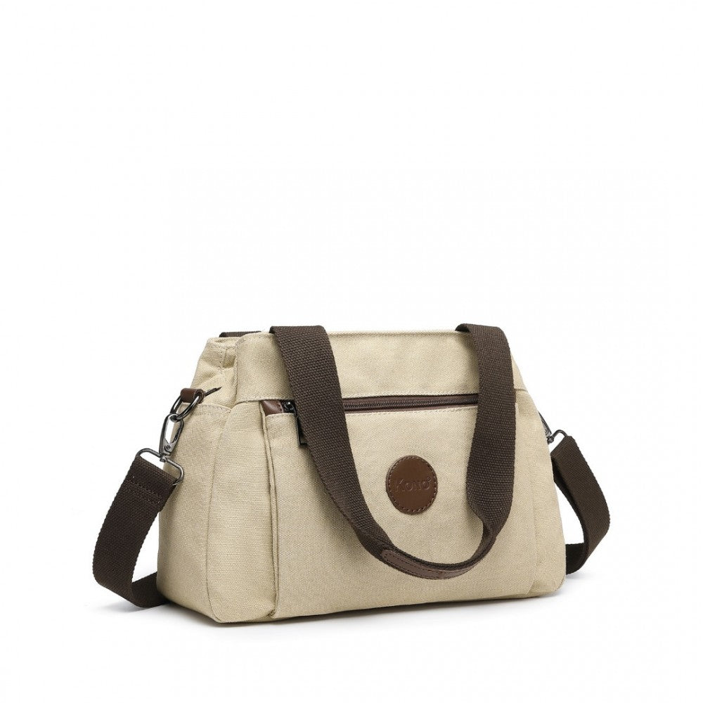 EH2045 - KONO CANVAS MULTI-FUNCTIONAL CROSS BODY BAG - KHAKI