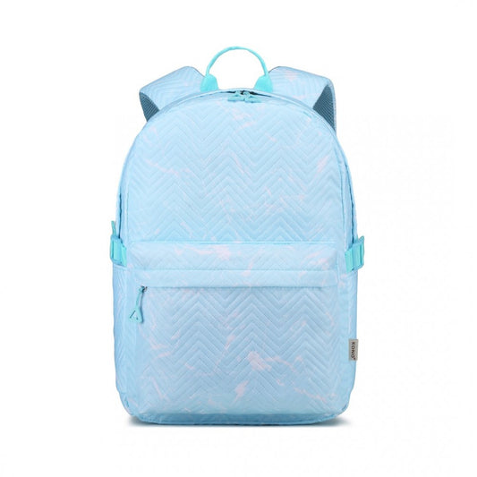 EQ2361 - KONO WATER-RESISTANT SCHOOL BACKPACK WITH SECURE LAPTOP COMPARTMENT - BLUE