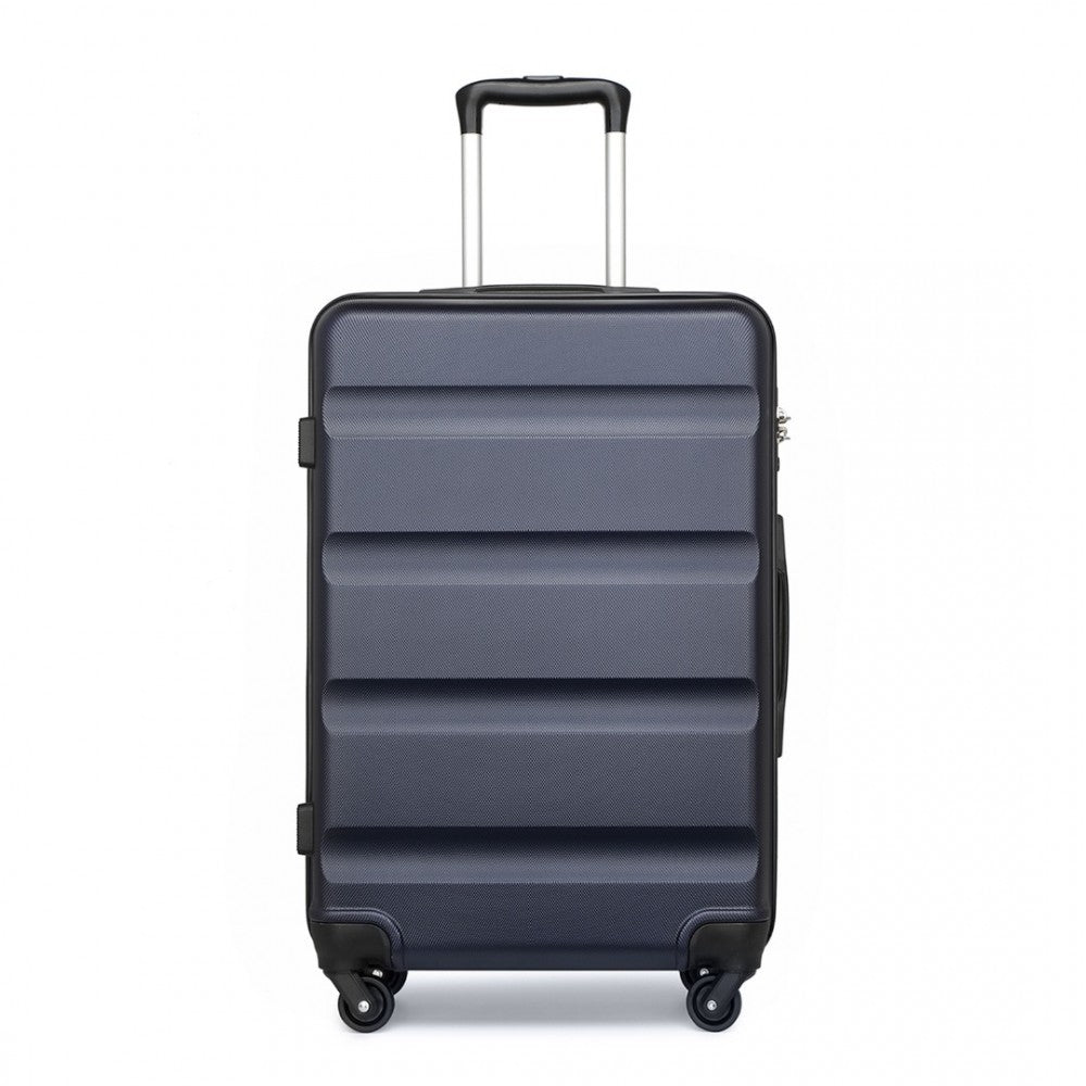 K2191L - KONO 24 INCH CHECK IN LUGGAGE - STREAMLINED ABS HARDSHELL SUITCASE WITH SECURE TSA LOCK - NAVY