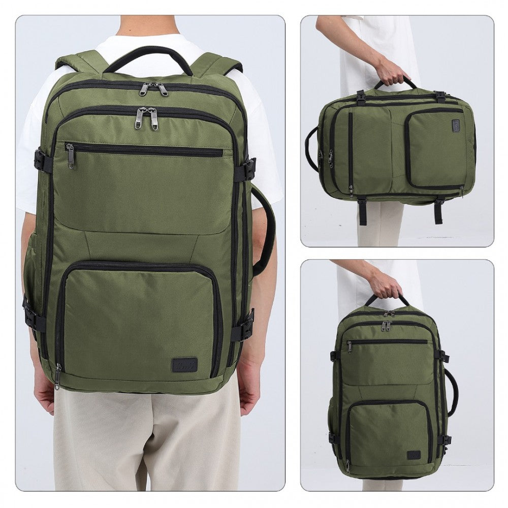 EM2207 - KONO MULTIFUNCTIONAL PORTABLE TRAVEL BACKPACK CABIN LUGGAGE BAG - GREEN