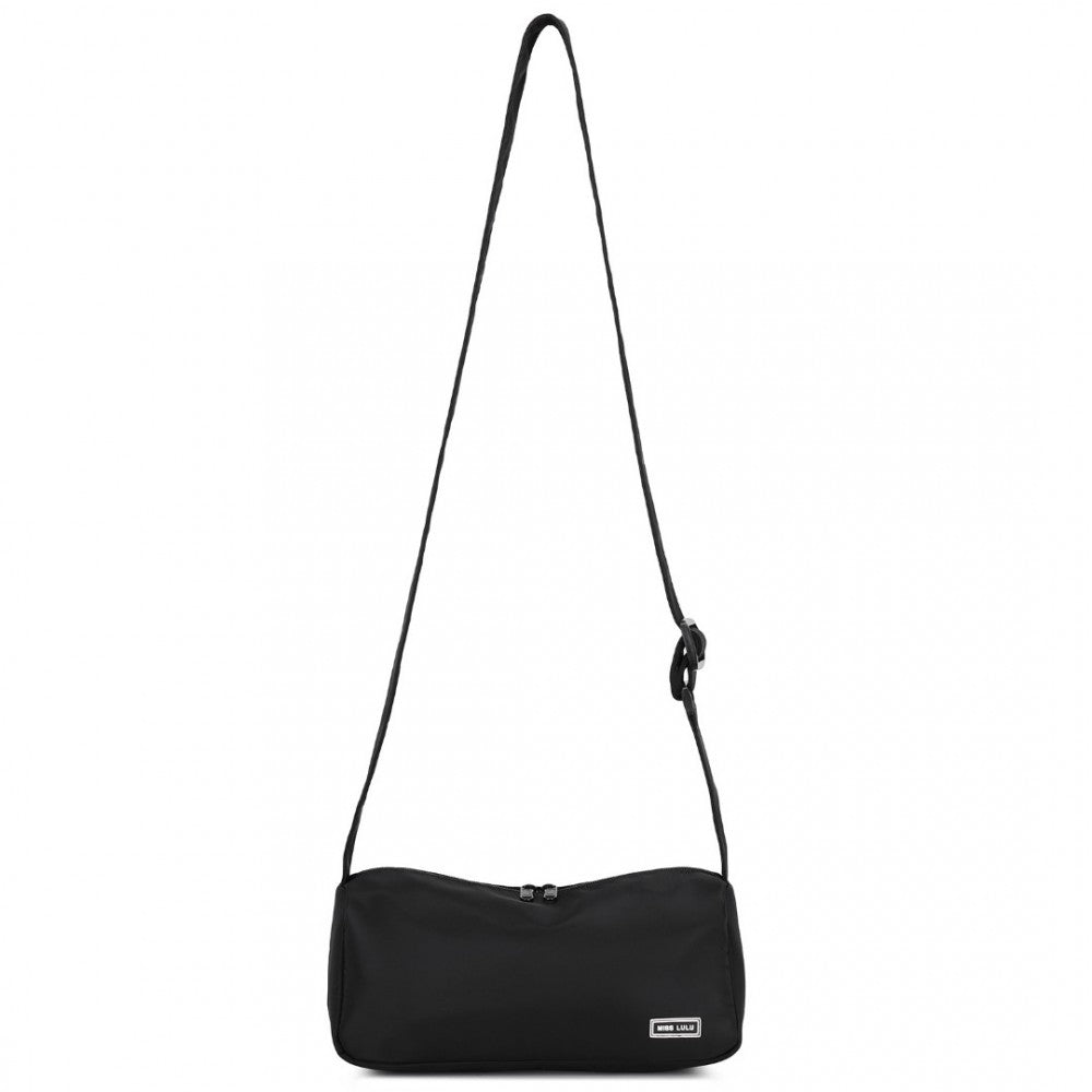 MSM2425 - MISS LULU VINTAGE CHIC LIGHTWEIGHT WATER-RESISTANT CROSSBODY BAG - BLACK