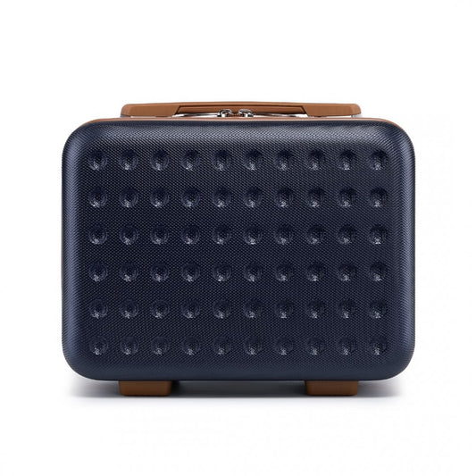 K2394L - KONO 13 INCH SPECIAL HARD SHELL ABS VANITY CASE - NAVY