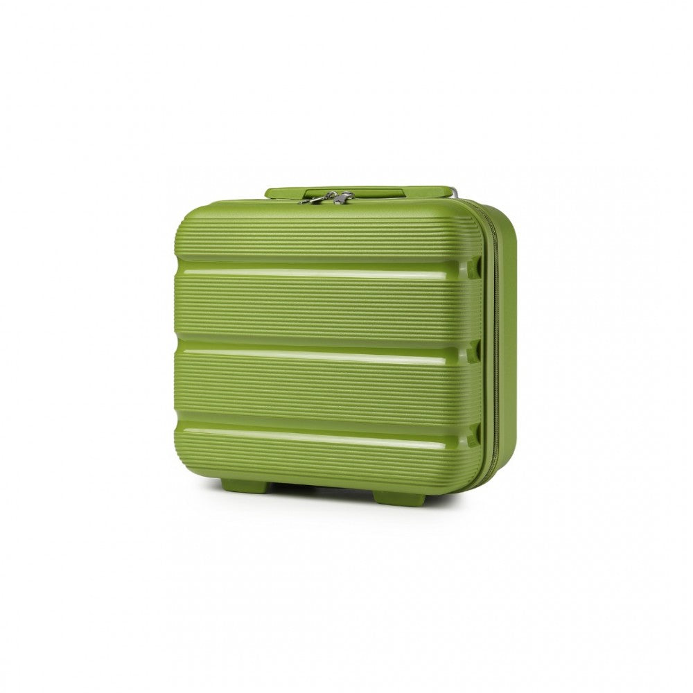 K2092L - KONO 14 INCH BRIGHT HARD SHELL PP VANITY CASE - GREEN