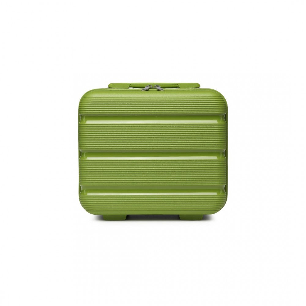 K2092L - KONO 14 INCH BRIGHT HARD SHELL PP VANITY CASE - GREEN