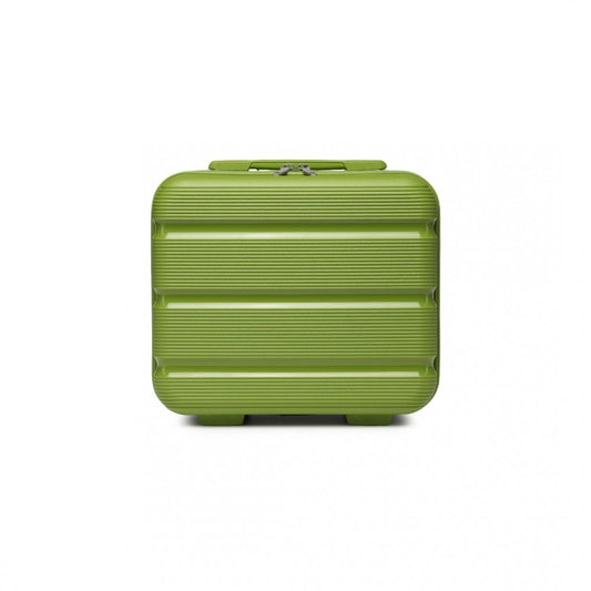 K2092L - KONO 14 INCH BRIGHT HARD SHELL PP VANITY CASE - GREEN