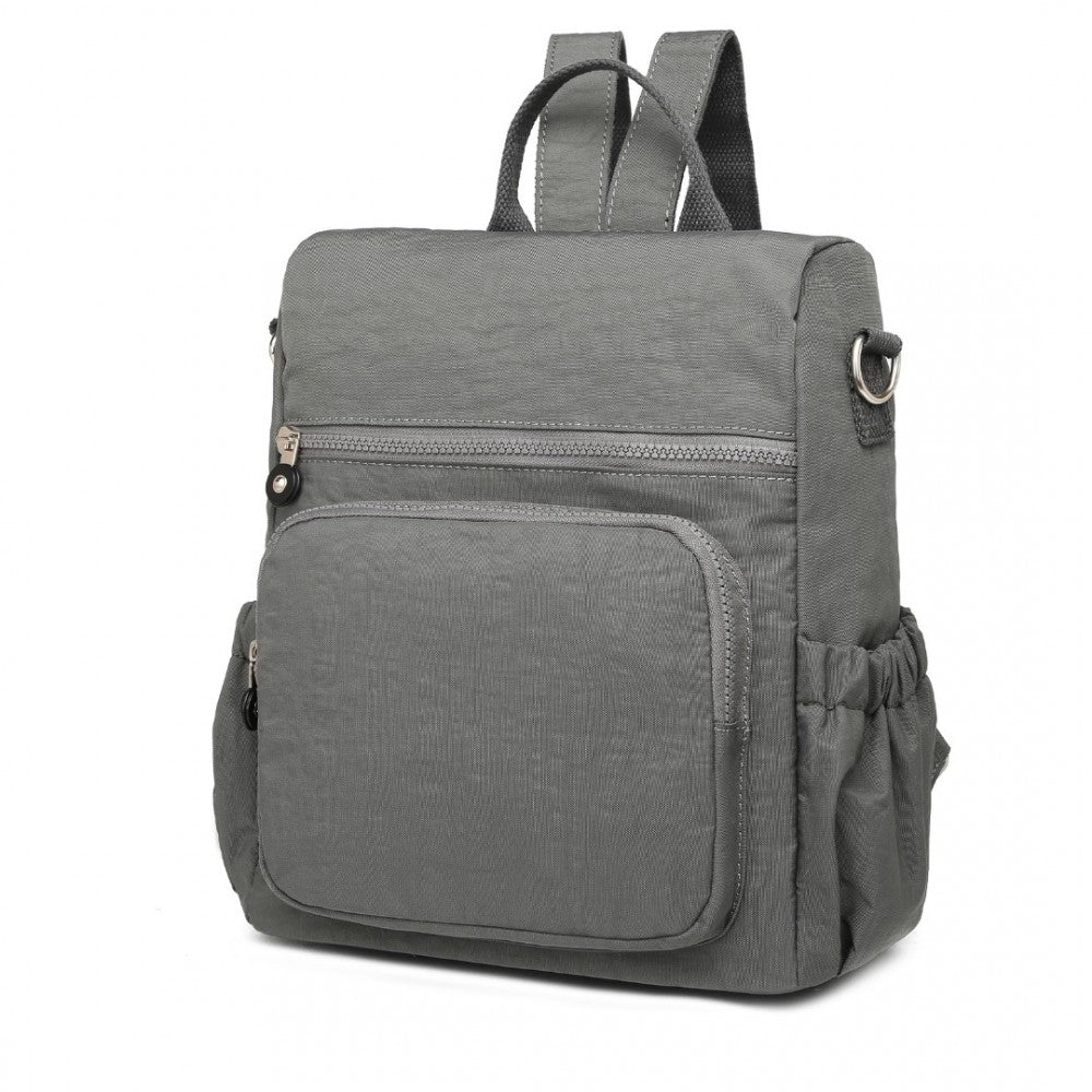 EH2107 - KONO MULTI WAY ANTI-THEFT WATERPROOF BACKPACK SHOULDER BAG - GREY