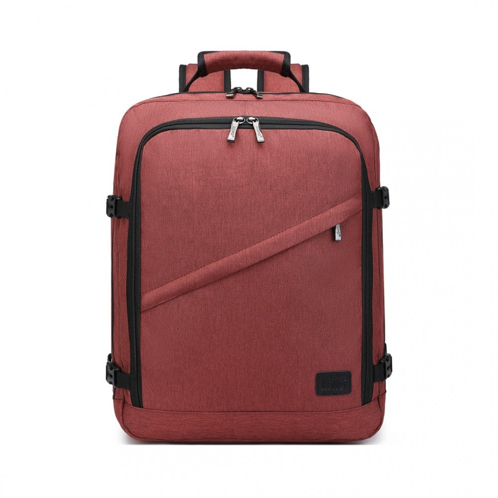 EM2231M - KONO LIGHTWEIGHT CABIN BAG TRAVEL BUSINESS BACKPACK - BURGUNDY