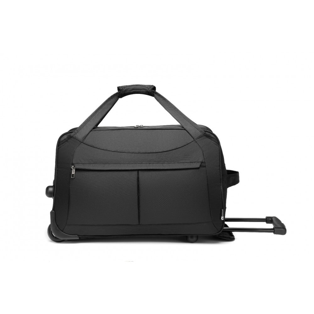 EQ2235 - KONO FOLDABLE LARGE CAPACITY TROLLEY TRAVEL BAG - BLACK