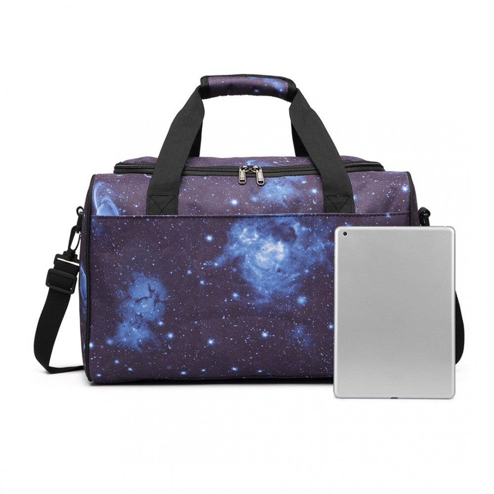 E2016S - KONO STRUCTURED TRAVEL DUFFLE BAG - GALAXY BLUE