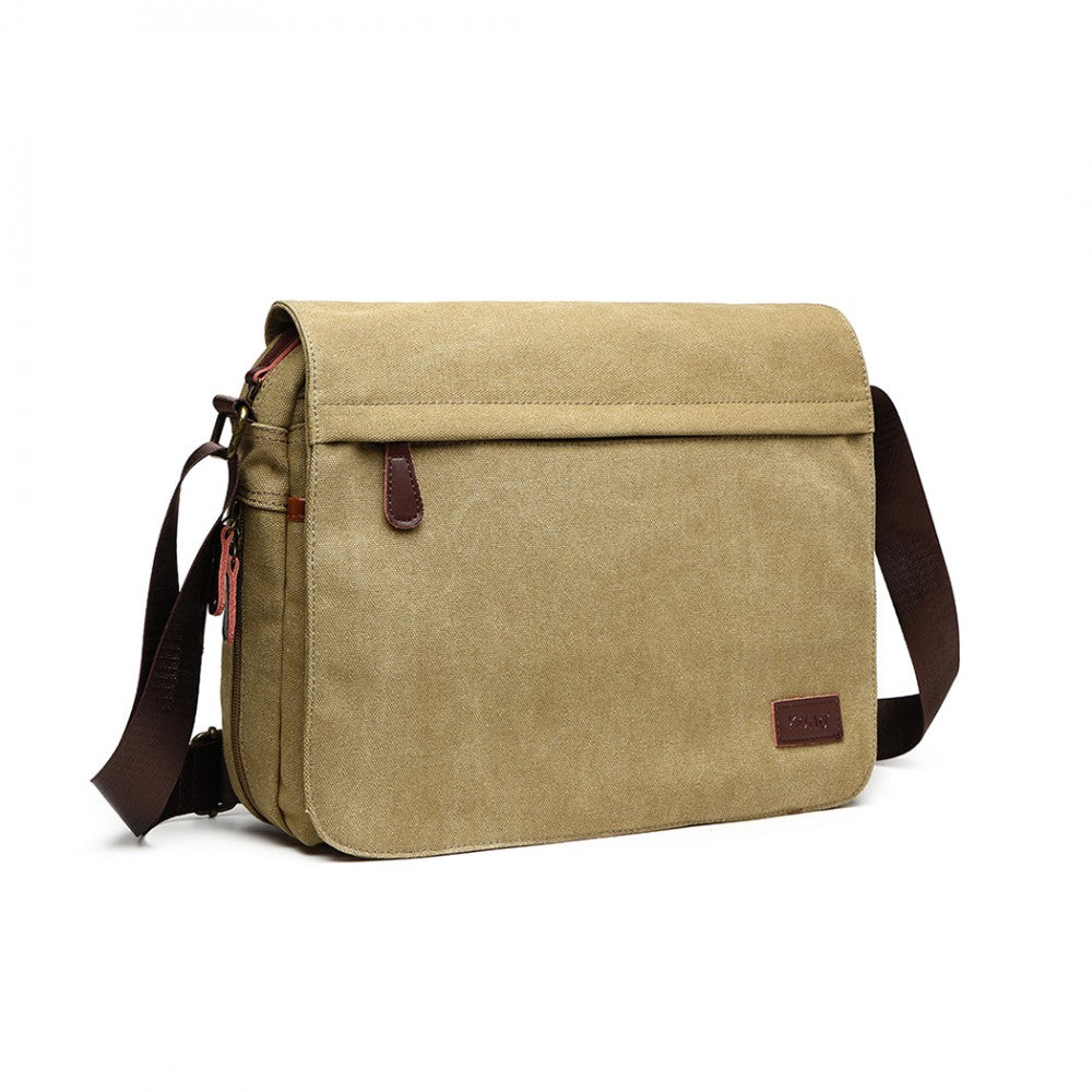 LB1925 - KONO CLASSIC EXPANDING MESSENGER BAG - KHAKI