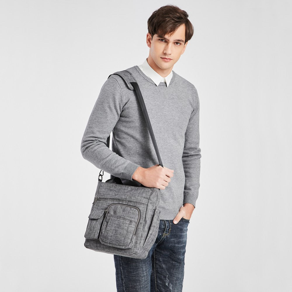 LB6923 - KONO MULTI-COMPARTMENT TOTE SHOULDER BAG - GREY