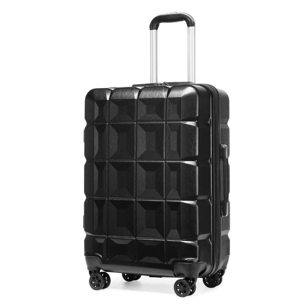 K2292L - KONO 28 INCH LIGHTWEIGHT HARD SHELL ABS SUITCASE WITH TSA LOCK - BLACK