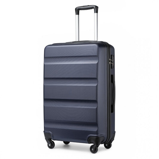 K2191L - KONO 28 INCH CHECK IN LUGGAGE - STREAMLINED ABS HARDSHELL SUITCASE WITH SECURE TSA LOCK - NAVY