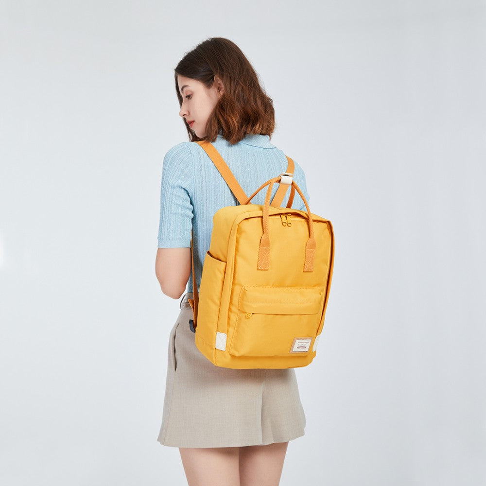 EB2017 - KONO LARGE POLYESTER LAPTOP BACKPACK - YELLOW