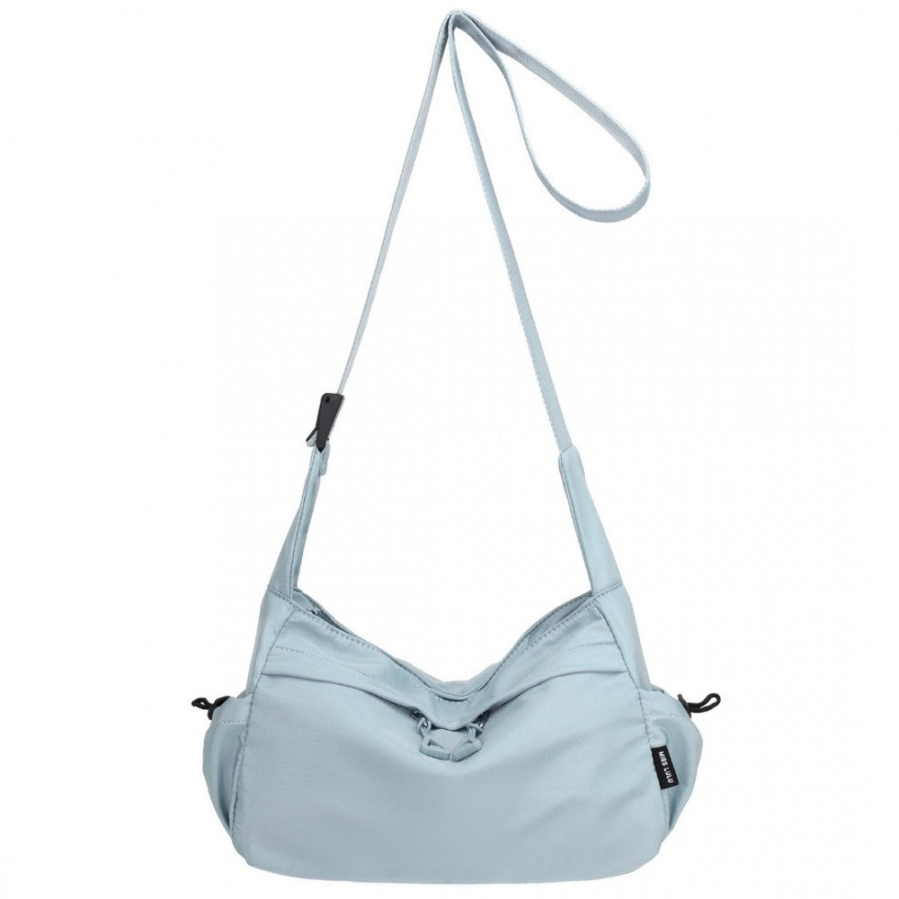 MSM2424 - MISS LULU ULTRA-LIGHT WATER-RESISTANT URBAN CASUAL COMMUTER CROSSBODY BAG - BLUE