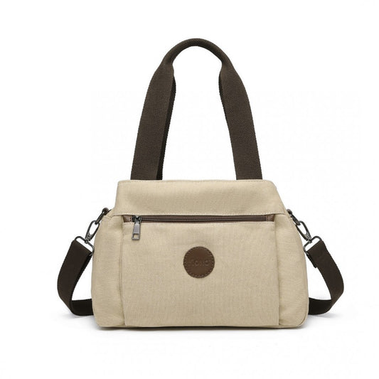 EH2045 - KONO CANVAS MULTI-FUNCTIONAL CROSS BODY BAG - KHAKI