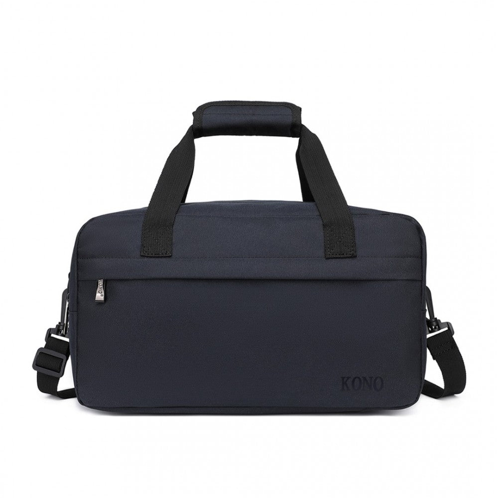 E1960S - KONO LIGHTWEIGHT MULTI PURPOSE UNISEX SPORTS TRAVEL DUFFEL BAG - DARK BLUE