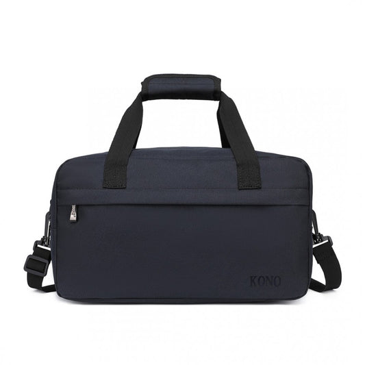 E1960S - KONO LIGHTWEIGHT MULTI PURPOSE UNISEX SPORTS TRAVEL DUFFEL BAG - DARK BLUE