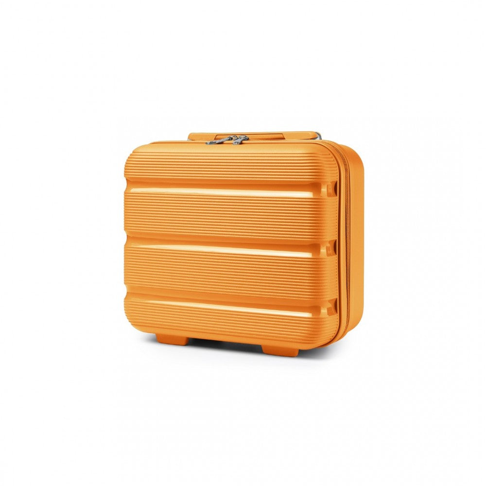 K2092L - KONO 14 INCH BRIGHT HARD SHELL PP VANITY CASE - ORANGE