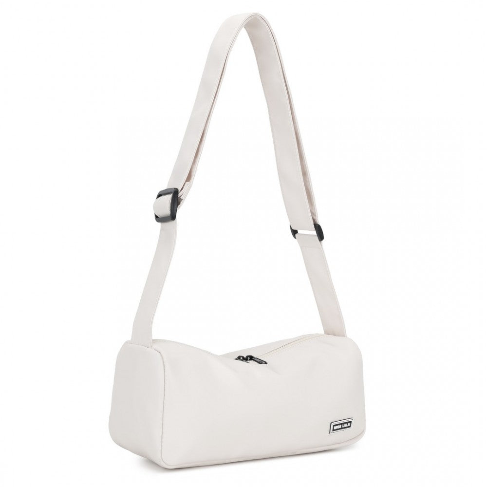 MSM2425 - MISS LULU VINTAGE CHIC LIGHTWEIGHT WATER-RESISTANT CROSSBODY BAG - BEIGE