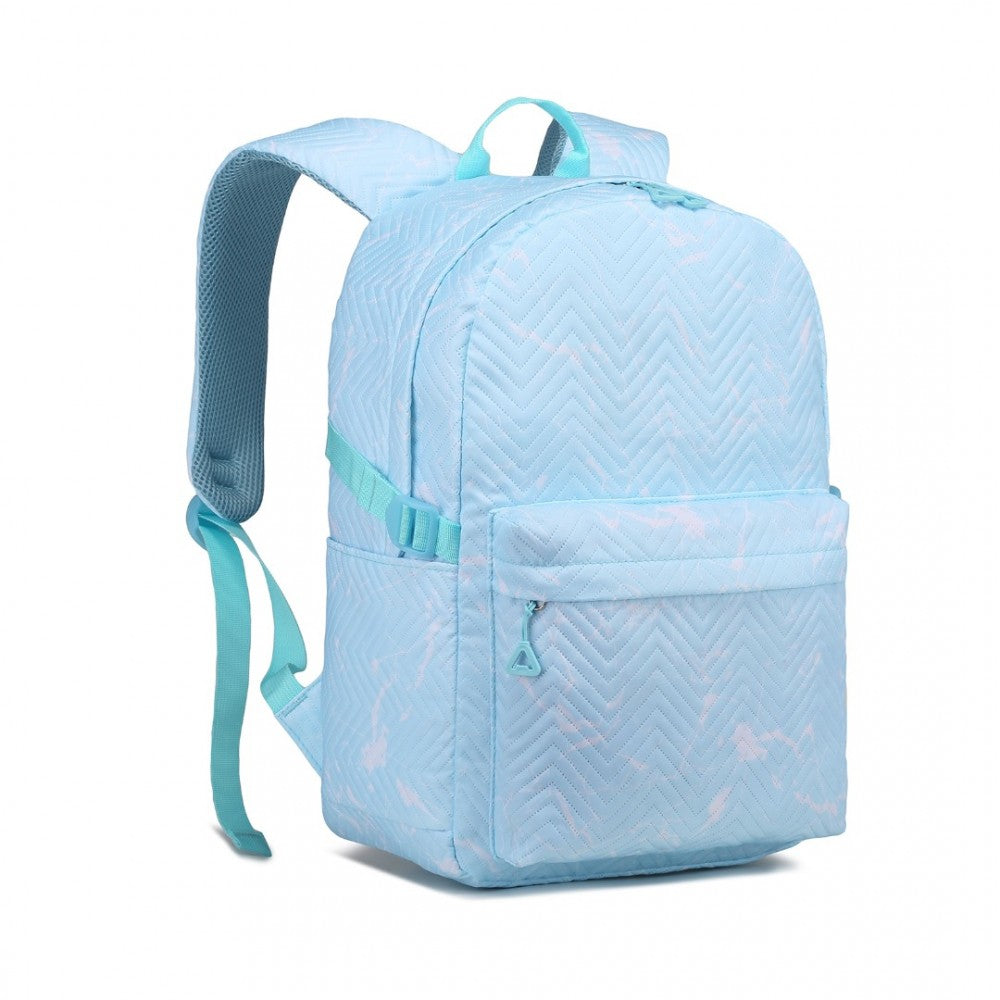 EQ2361 - KONO WATER-RESISTANT SCHOOL BACKPACK WITH SECURE LAPTOP COMPARTMENT - BLUE