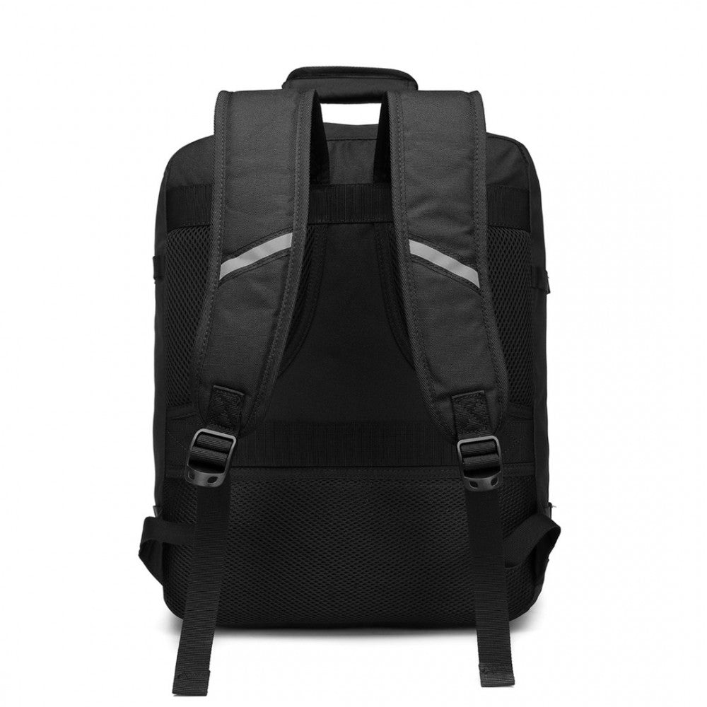 EM2231M - KONO LIGHTWEIGHT CABIN BAG TRAVEL BUSINESS BACKPACK - BLACK