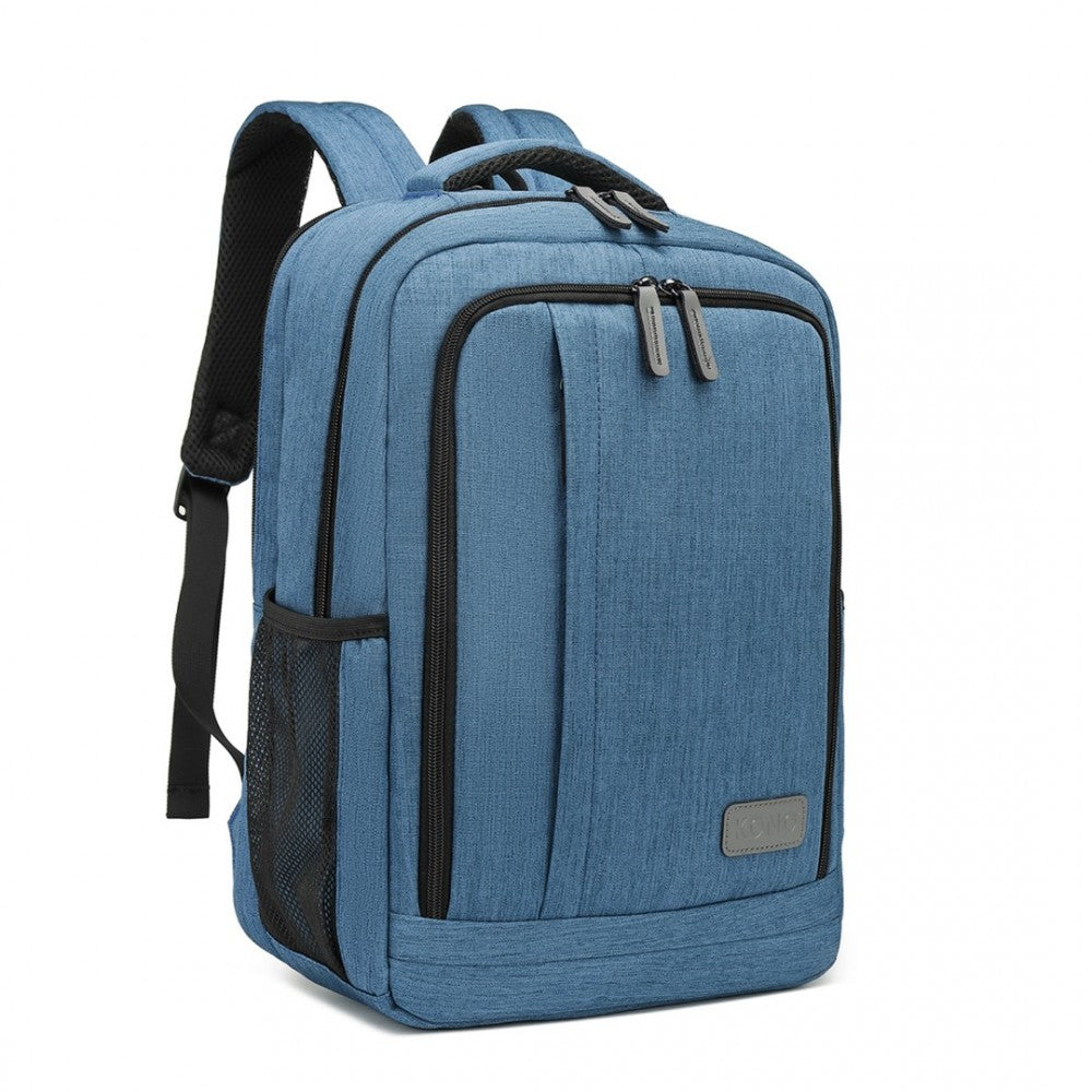 EM2111S - KONO MULTI-COMPARTMENT BACKPACK WITH USB PORT - BLUE