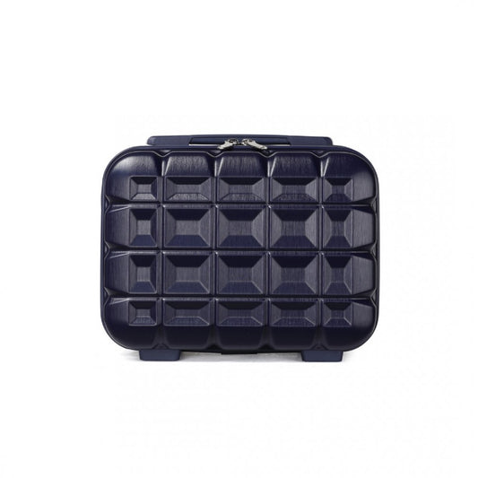 K2292L - KONO 13 INCH LIGHTWEIGHT HARD SHELL ABS VANITY CASE - NAVY