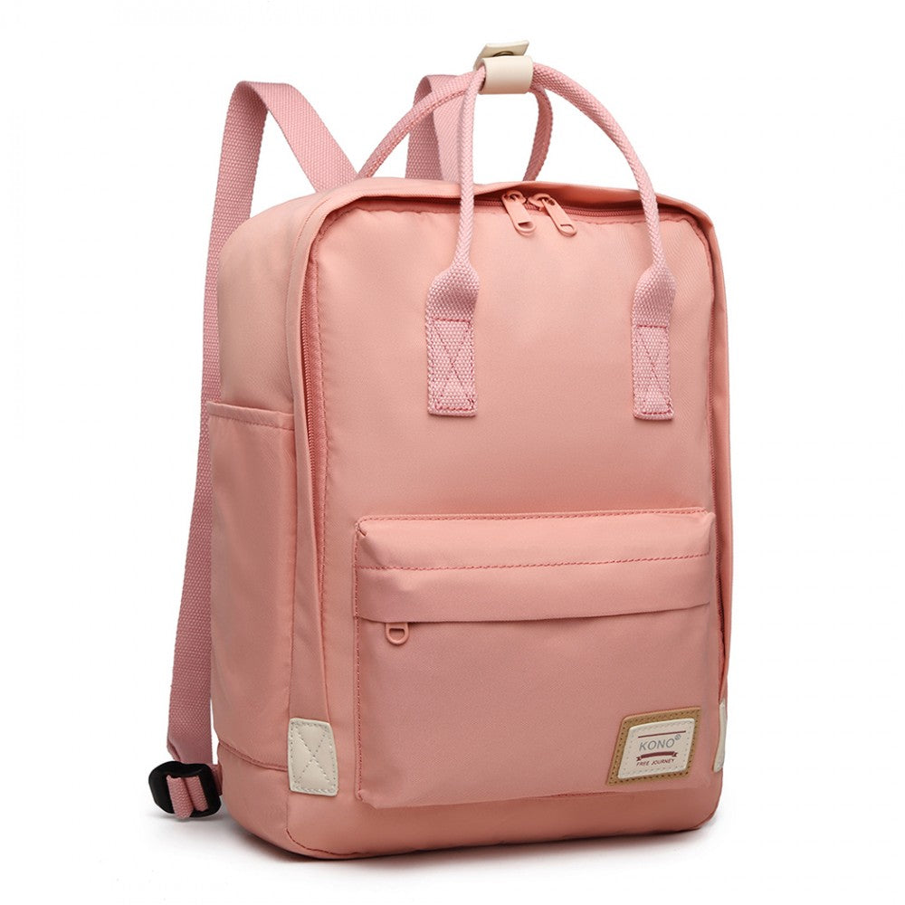 EB2017 - KONO LARGE POLYESTER LAPTOP BACKPACK - PINK