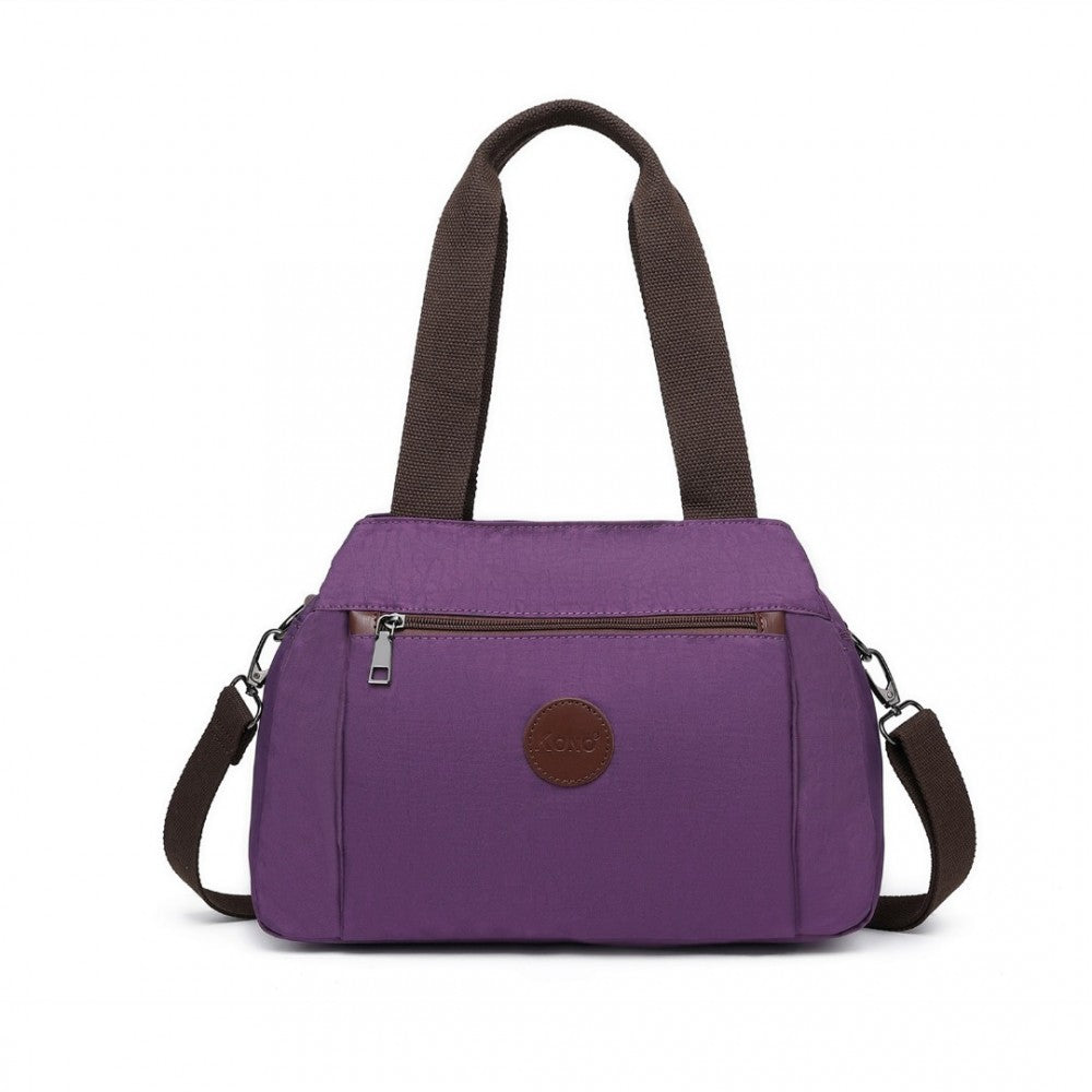 EH2239 - KONO WATERPROOF MULTI-FUNCTIONAL HANDBAG CROSS BODY BAG - PURPLE