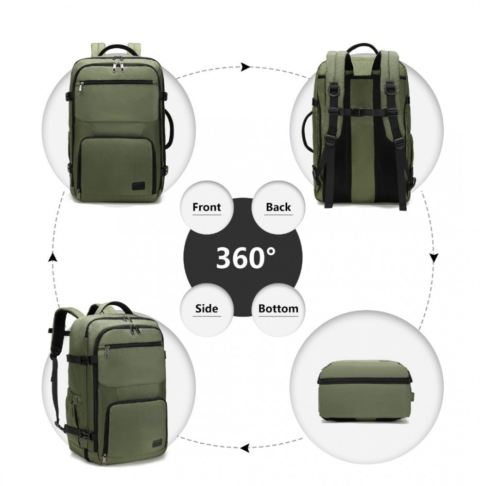 EM2207 - KONO MULTIFUNCTIONAL PORTABLE TRAVEL BACKPACK CABIN LUGGAGE BAG - GREEN