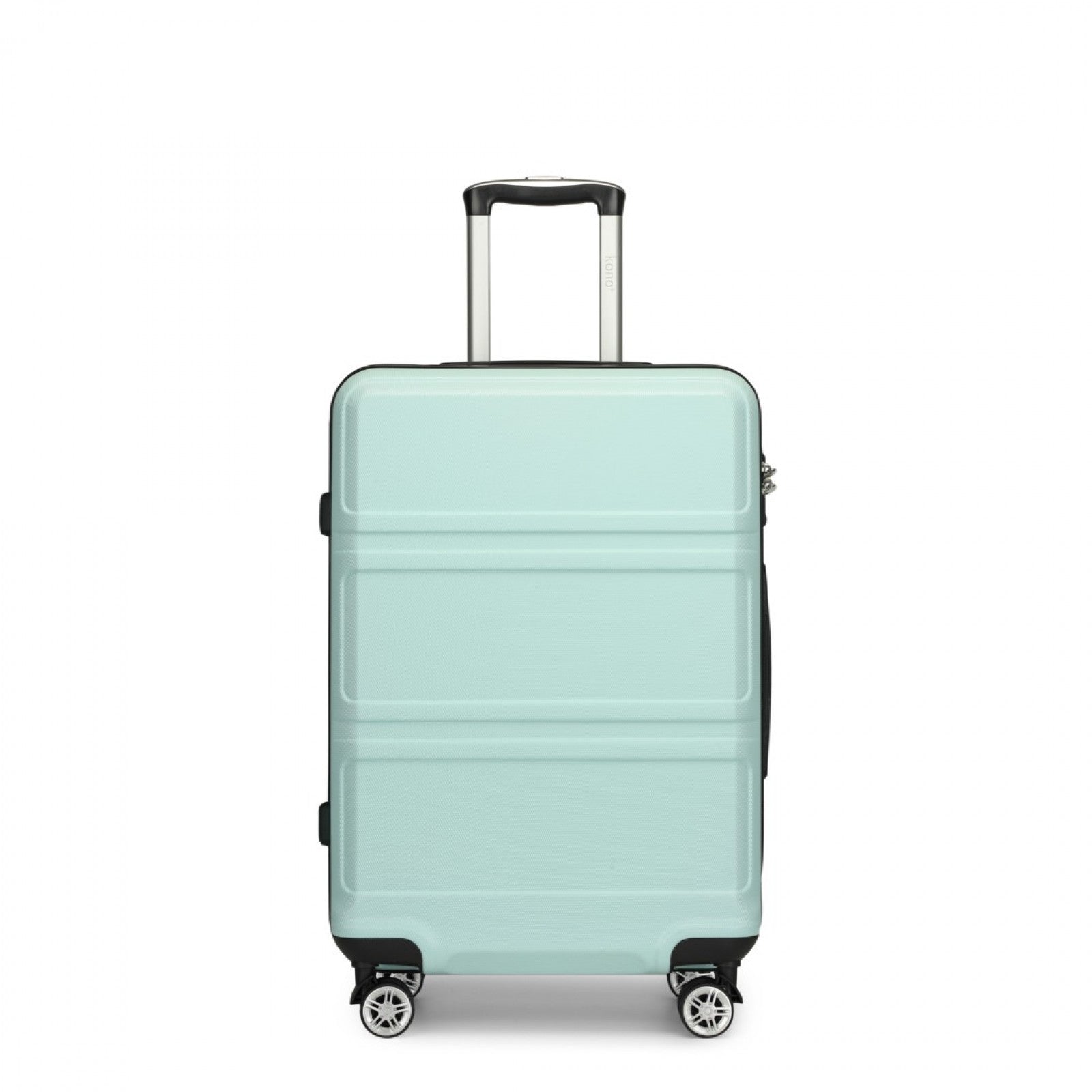 K1871-1L - KONO ABS 20 INCH SCULPTED HORIZONTAL DESIGN CABIN LUGGAGE - MINT GREEN - The Baggage Shop