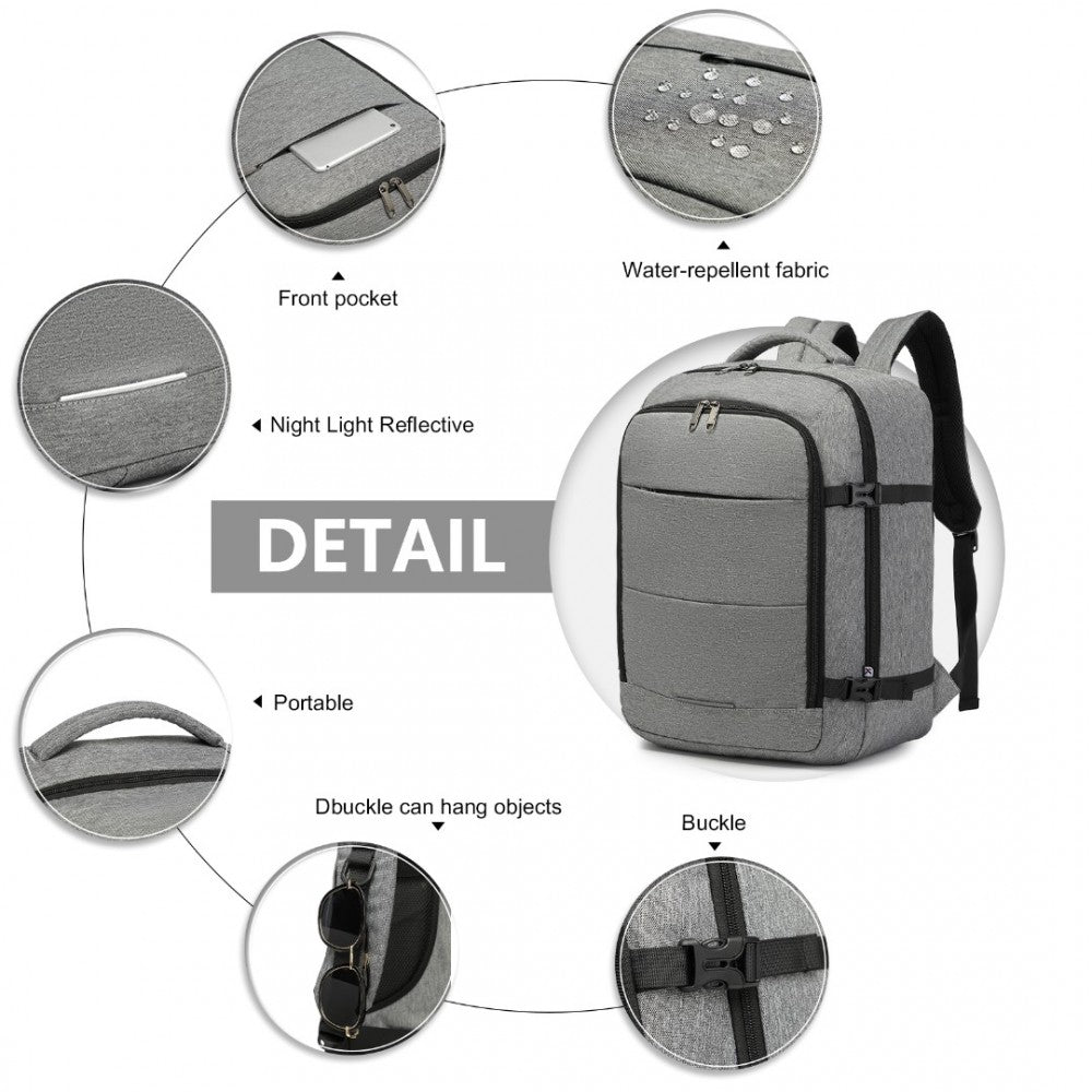 EM2232 - KONO MULTI-LEVEL HIGH-CAPACITY CABIN BAG GREY