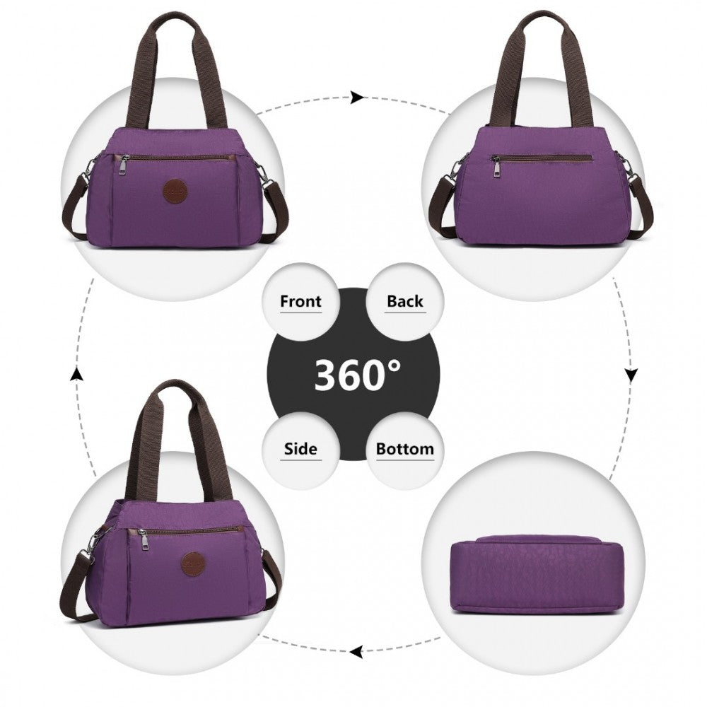 EH2239 - KONO WATERPROOF MULTI-FUNCTIONAL HANDBAG CROSS BODY BAG - PURPLE