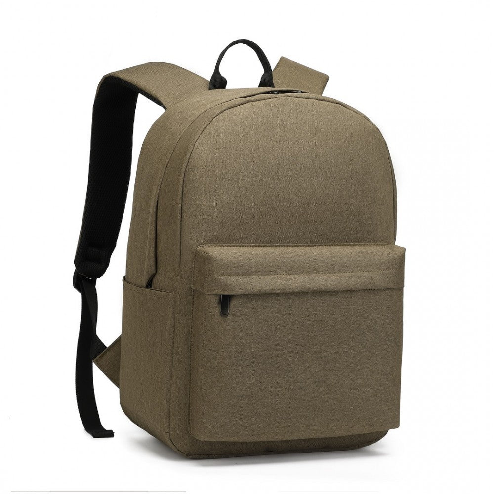 E1930 - KONO DURABLE POLYESTER EVERYDAY BACKPACK WITH SLEEK DESIGN - BROWN