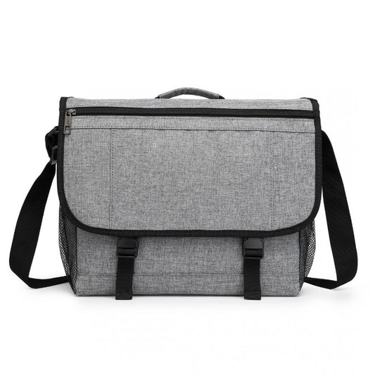 EQ2260 - KONO HIGH SECURITY MESSENGER BAG SATCHEL SHOULDER BAG - GREY