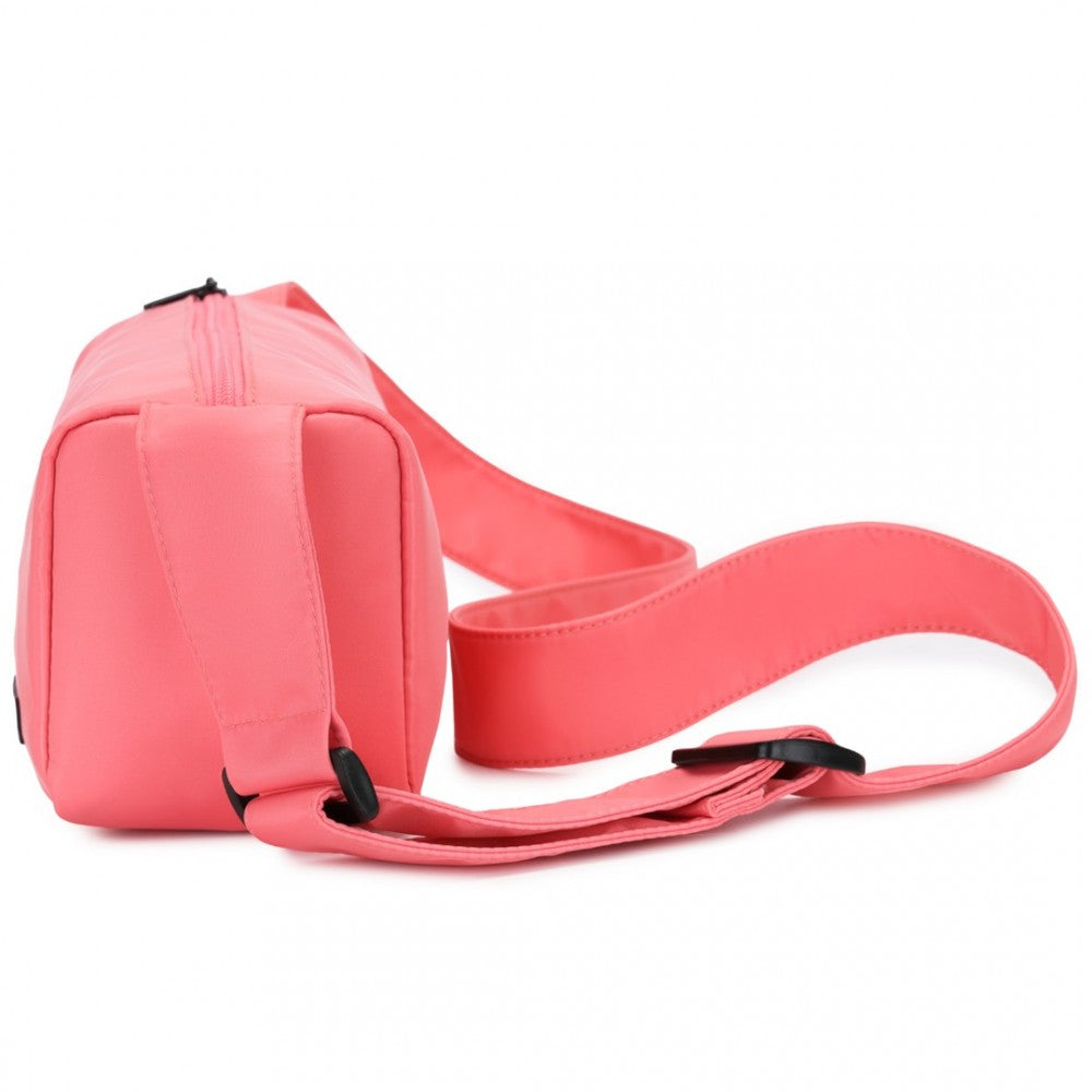 MSM2425 - MISS LULU VINTAGE CHIC LIGHTWEIGHT WATER-RESISTANT CROSSBODY BAG - a PINK