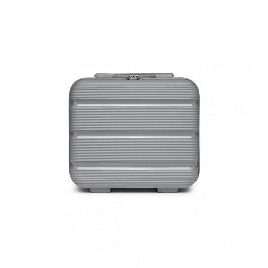 K2092L - KONO 14 INCH BRIGHT HARD SHELL PP VANITY CASE - GREY