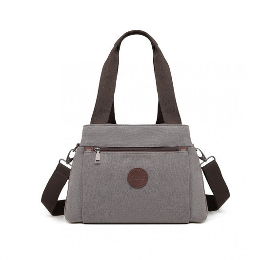 EH2045 - KONO CANVAS MULTI-FUNCTIONAL CROSS BODY BAG - GREY