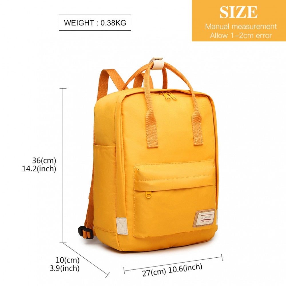 EB2017 - KONO LARGE POLYESTER LAPTOP BACKPACK - YELLOW