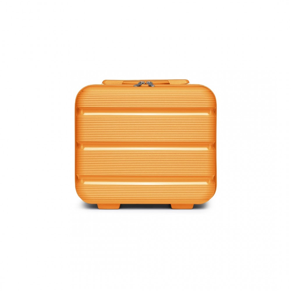 K2092L - KONO 14 INCH BRIGHT HARD SHELL PP VANITY CASE - ORANGE