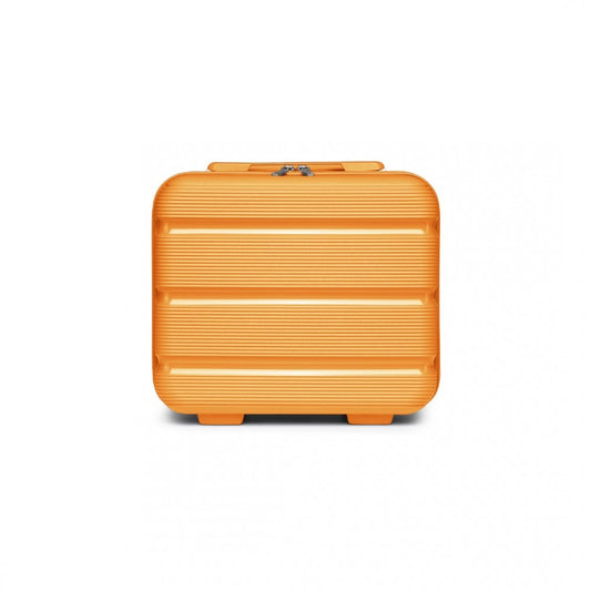 K2092L - KONO 14 INCH BRIGHT HARD SHELL PP VANITY CASE - ORANGE