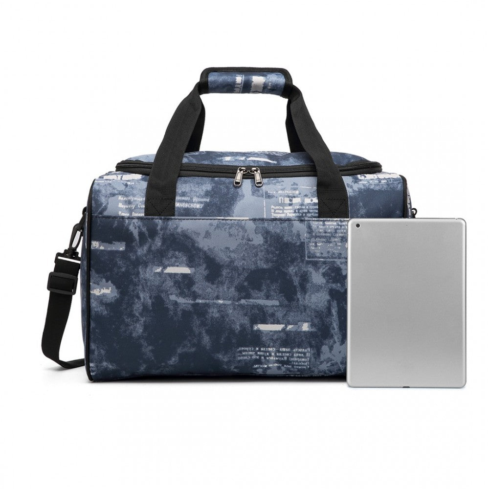 E2016S - KONO STRUCTURED TRAVEL DUFFLE BAG - CLOUDY BLUE