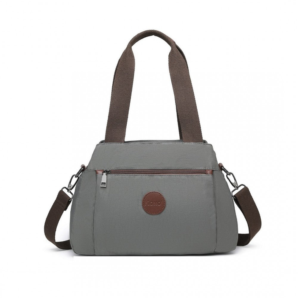 EH2239 - KONO WATERPROOF MULTI-FUNCTIONAL HANDBAG CROSS BODY BAG - GREY