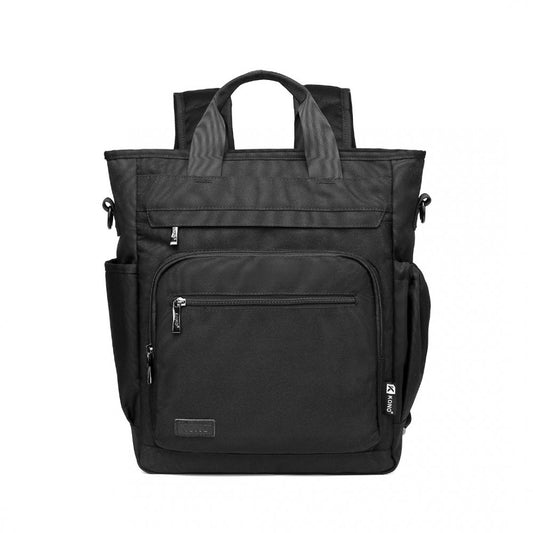 EM2137 - KONO DURABLE WATERPROOF MULTI MEN’S BACKPACK SHOULDER BAG - BLACK