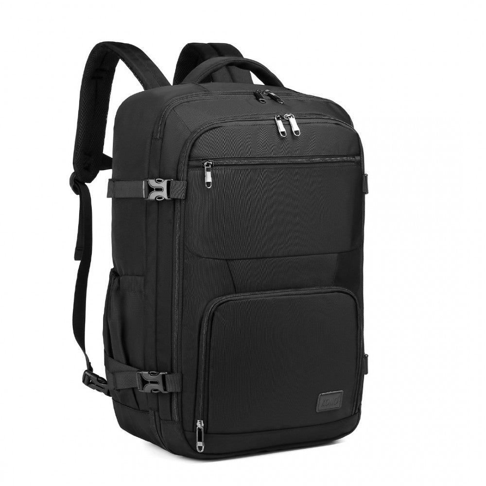 EM2207 - KONO MULTIFUNCTIONAL PORTABLE TRAVEL BACKPACK CABIN LUGGAGE BAG - BLACK