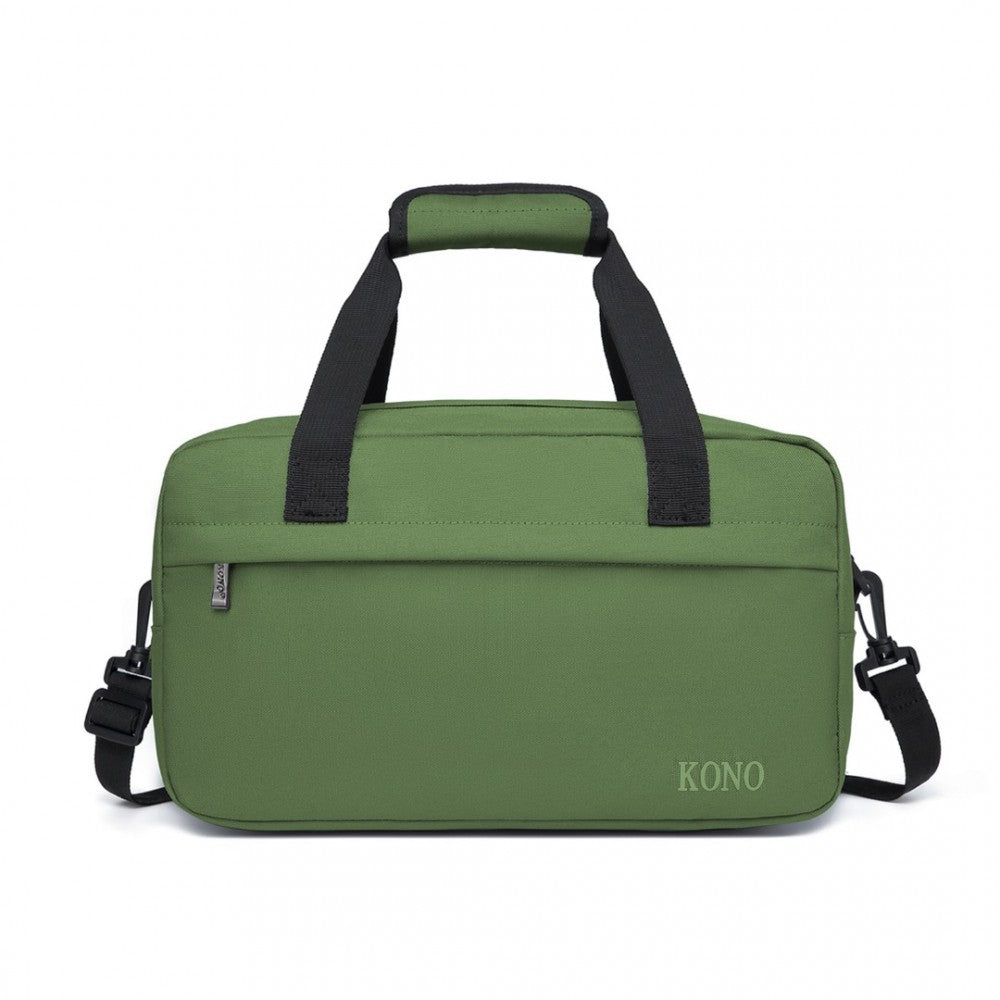 E1960S - KONO LIGHTWEIGHT MULTI PURPOSE UNISEX SPORTS TRAVEL DUFFEL BAG - GREEN