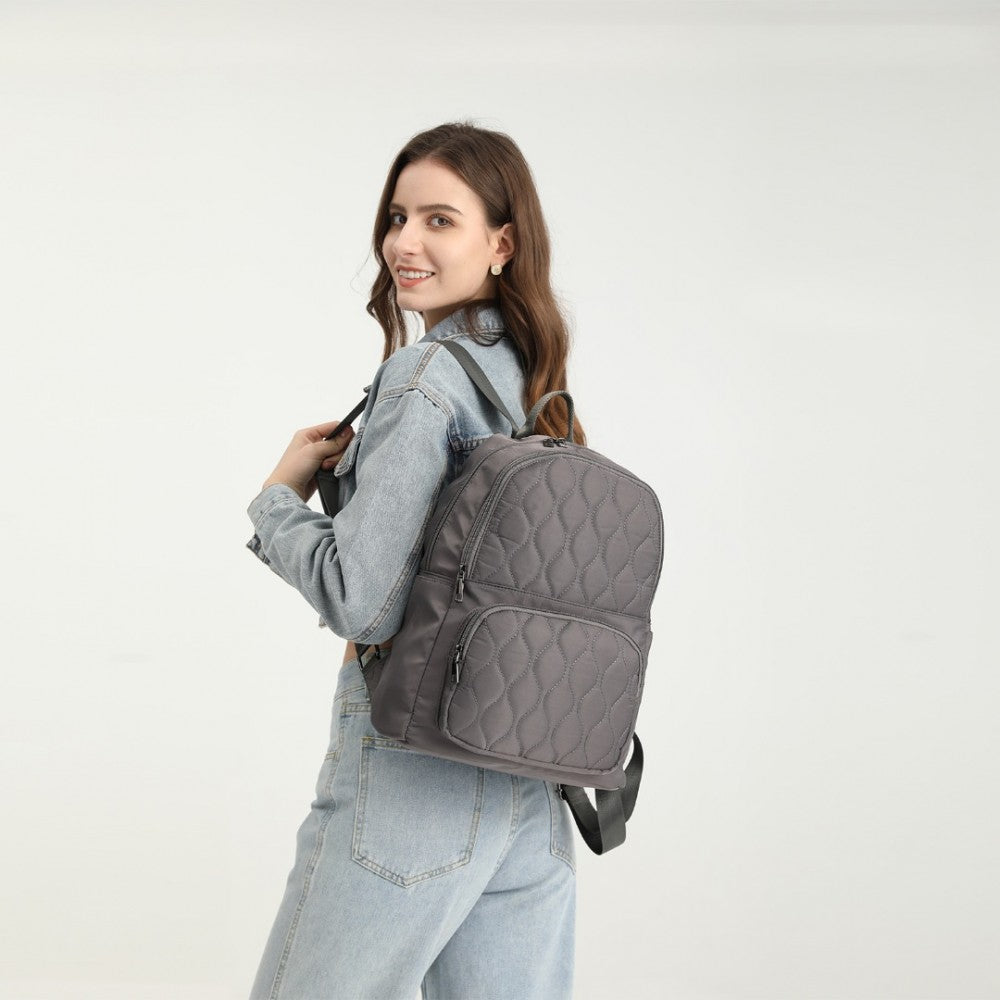 LB2250 - MISS LULU CASUAL LIGHTWEIGHT LADIES BACKPACK - GREY